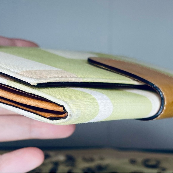 Bally Canvas Long Wallet with Leather Snap - Picture 5 of 13